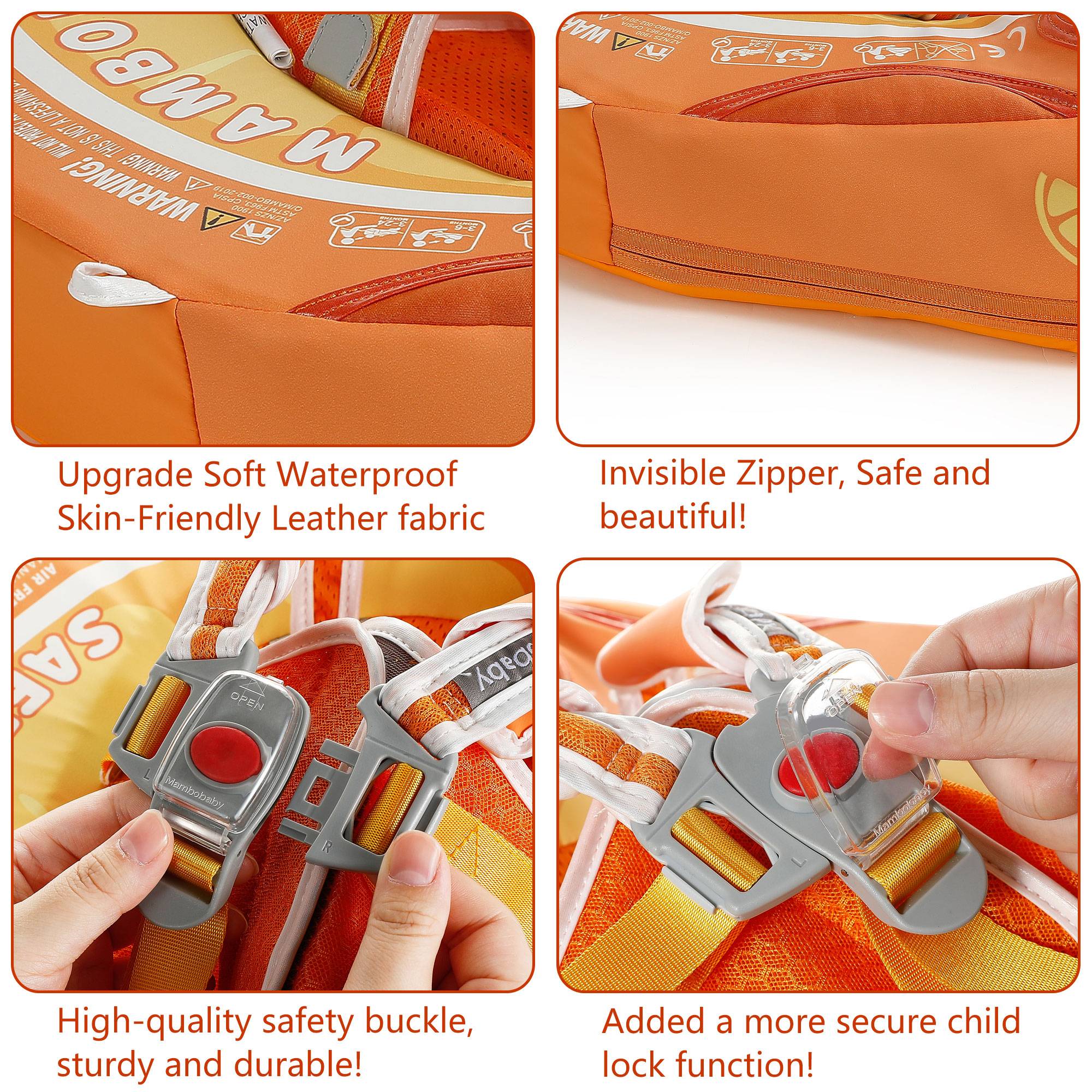 Mambobaby Swim Float Tail Orange