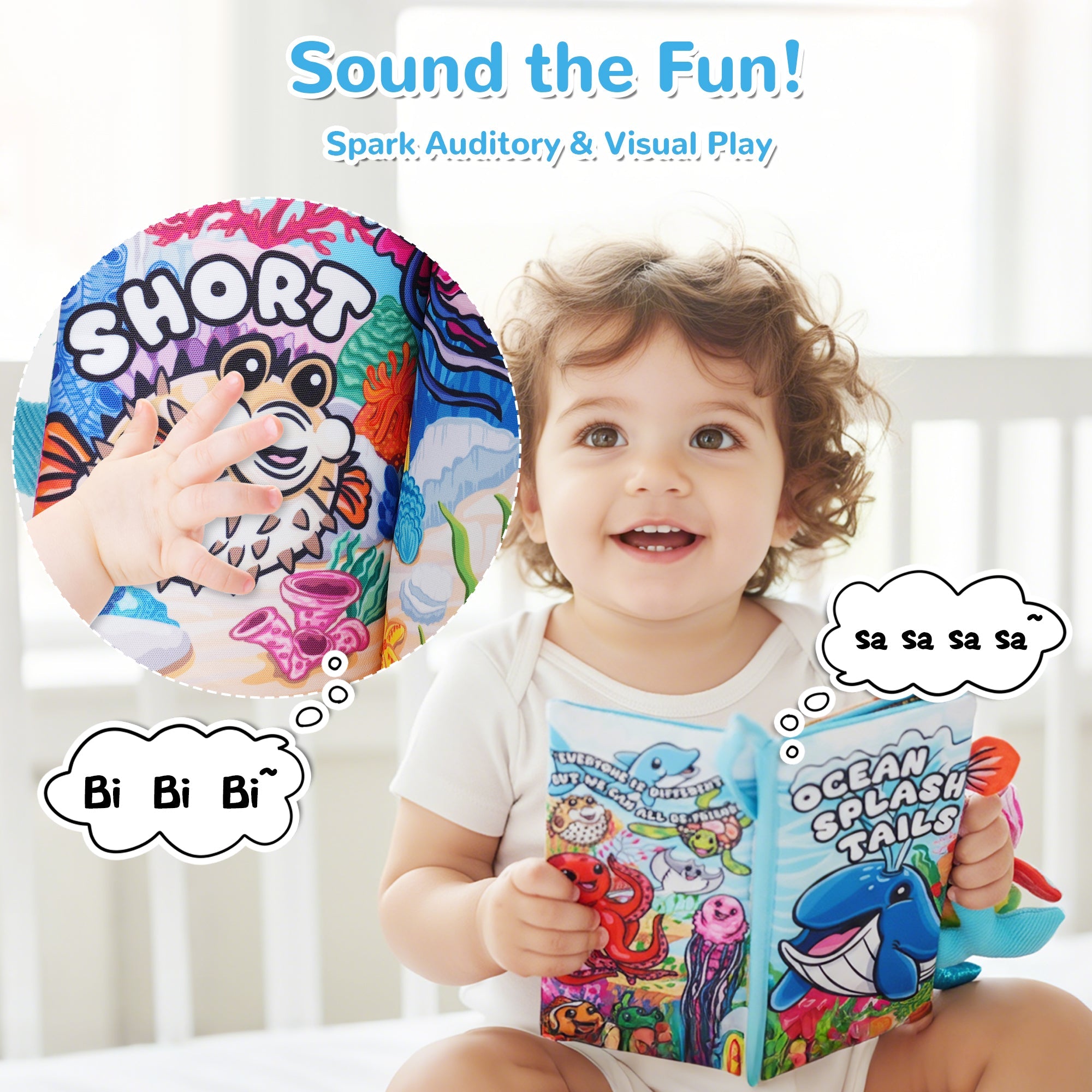 Tail Friends™ Sensory Cloth Book - Animal & Ocean