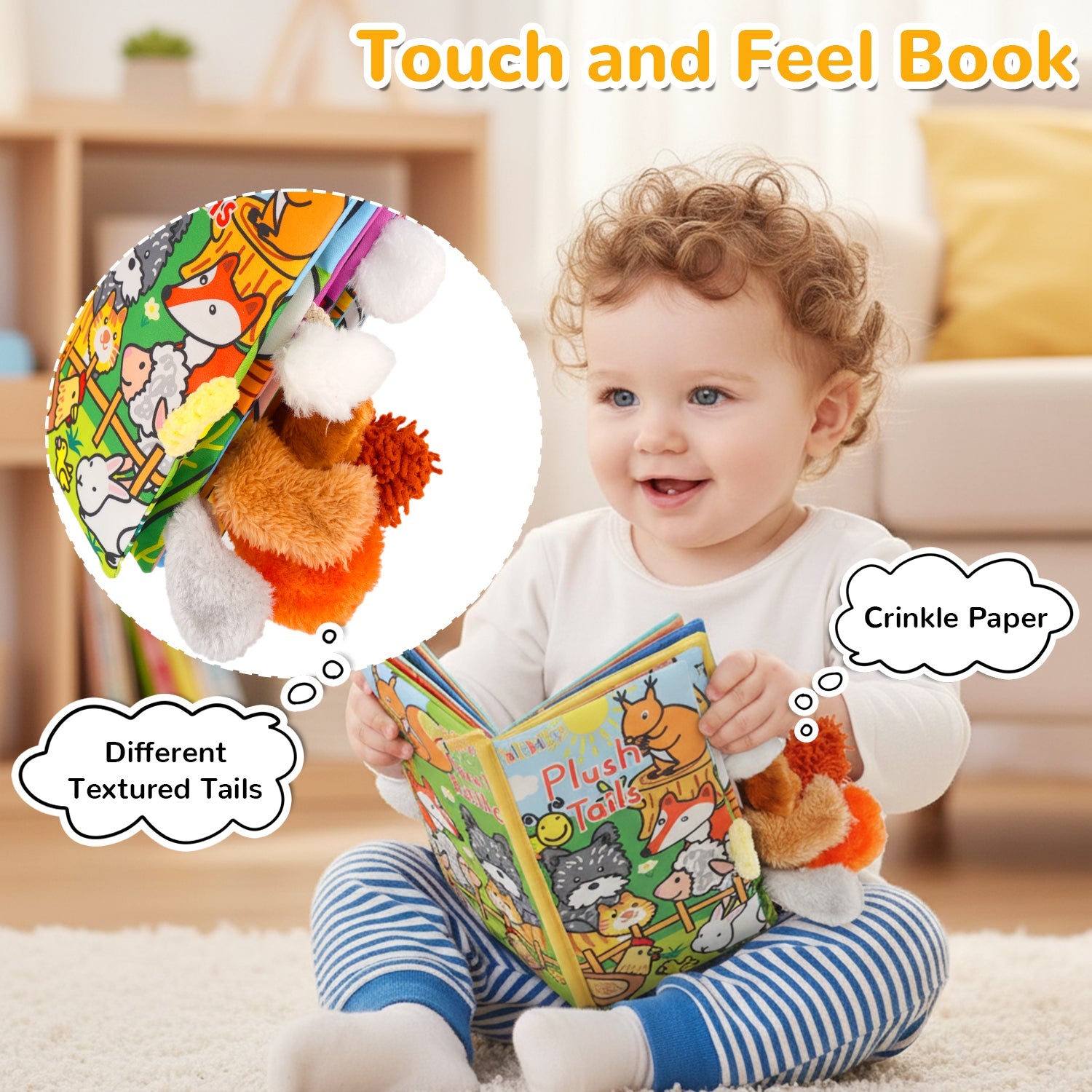 Tail Friends™ Sensory Cloth Book - Plush