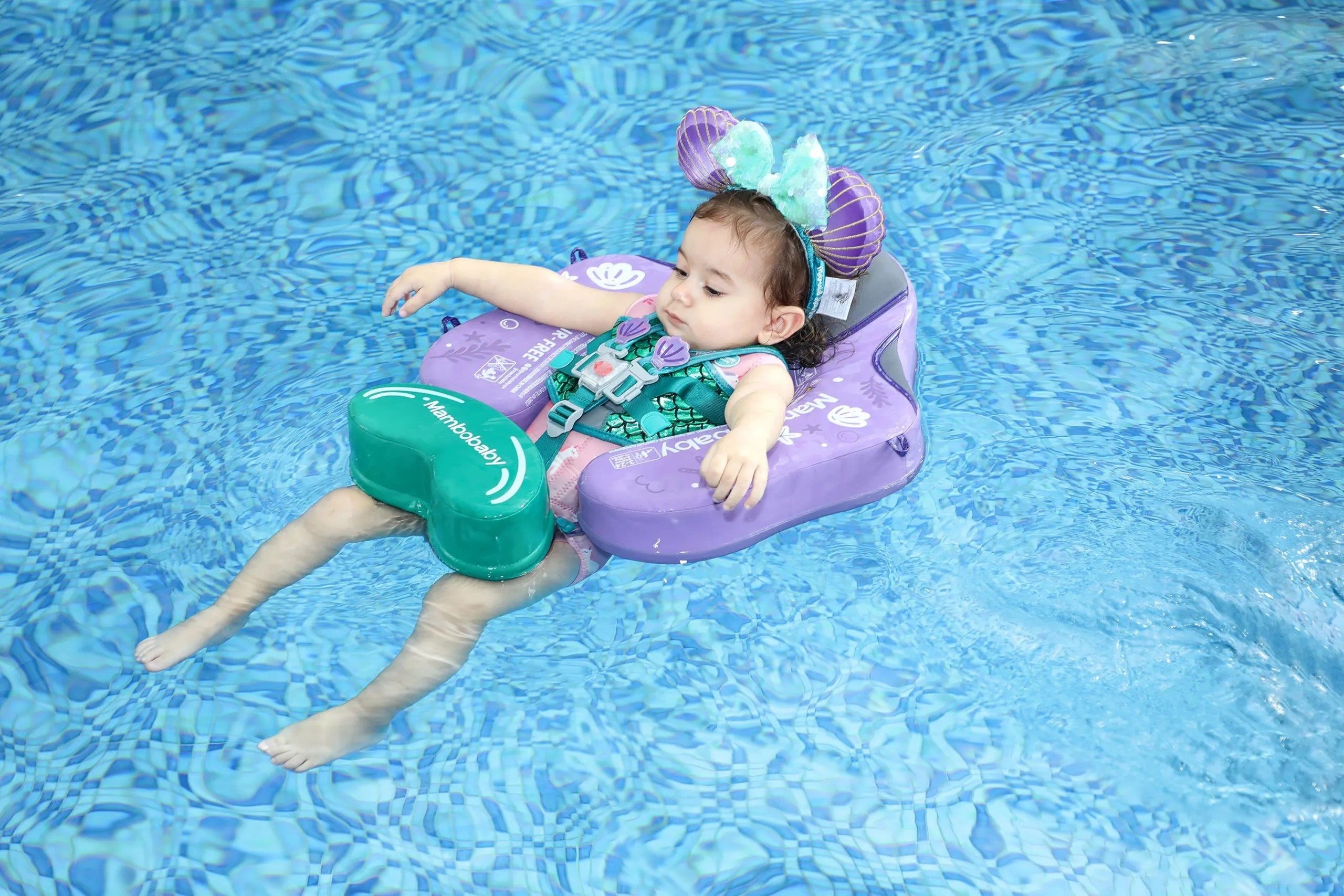 Mambobaby Float With Canopy and Tail Purple Mermaid