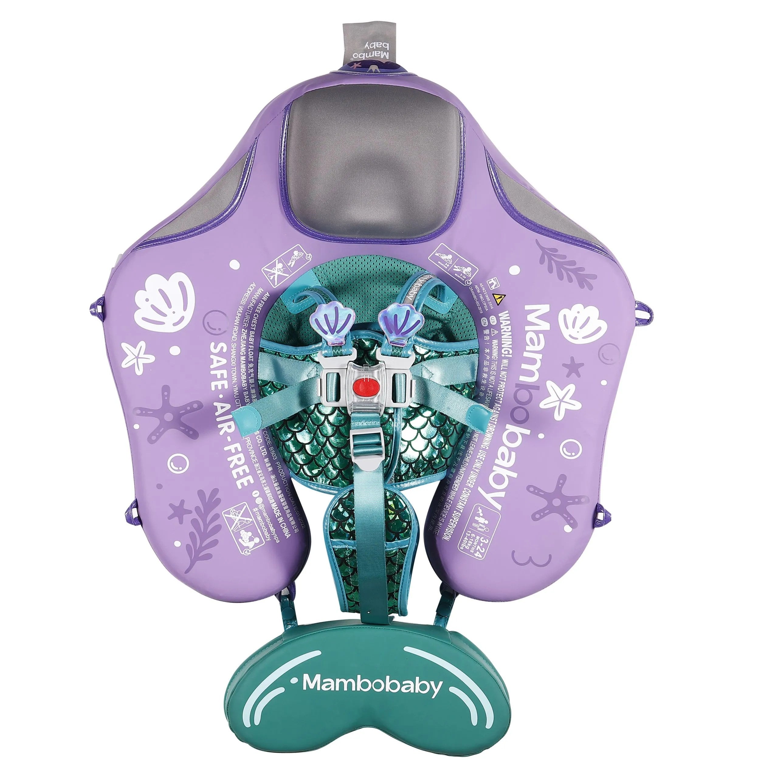 Mambobaby Float With Canopy and Tail Purple Mermaid