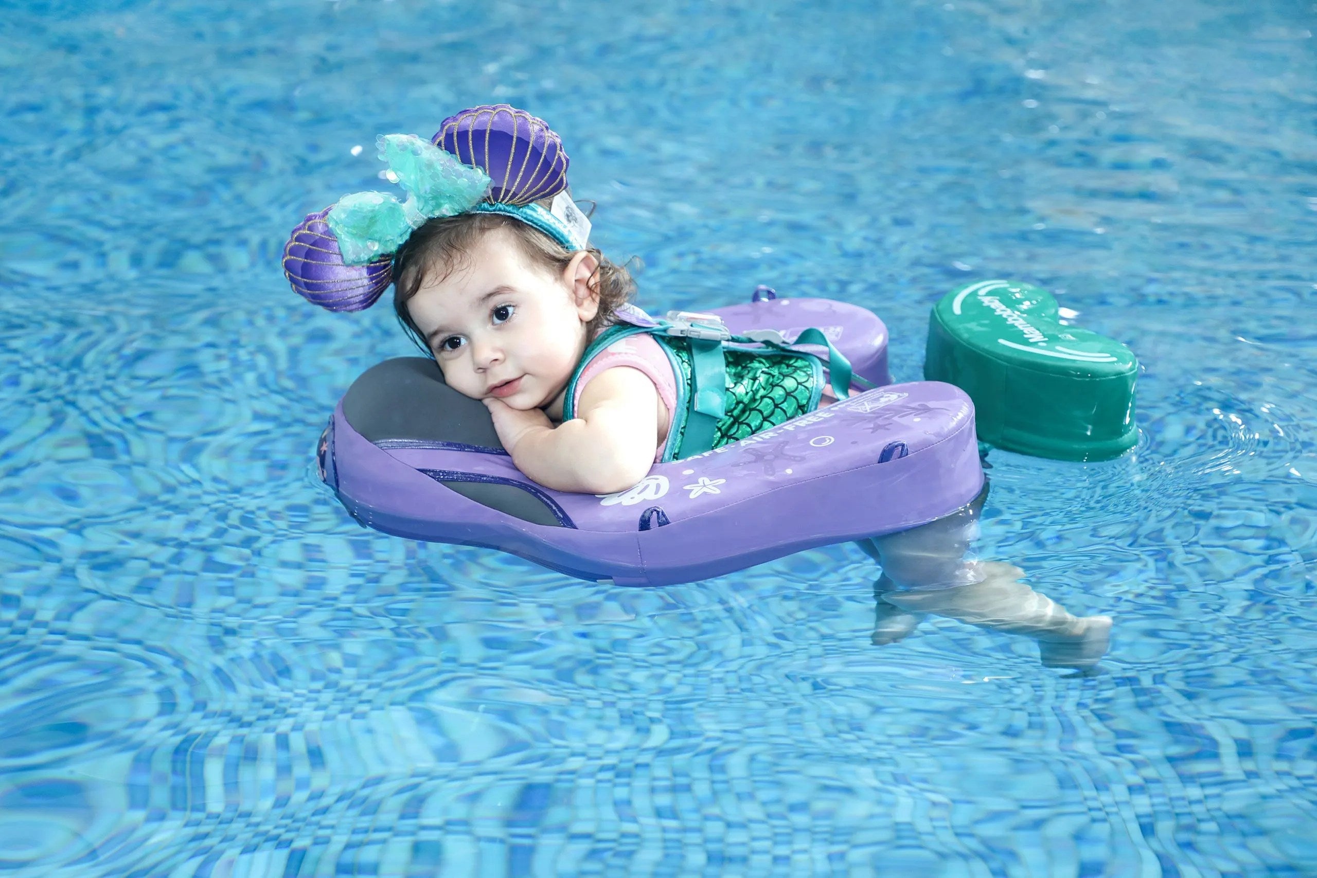 Mambobaby Float With Canopy and Tail Purple Mermaid