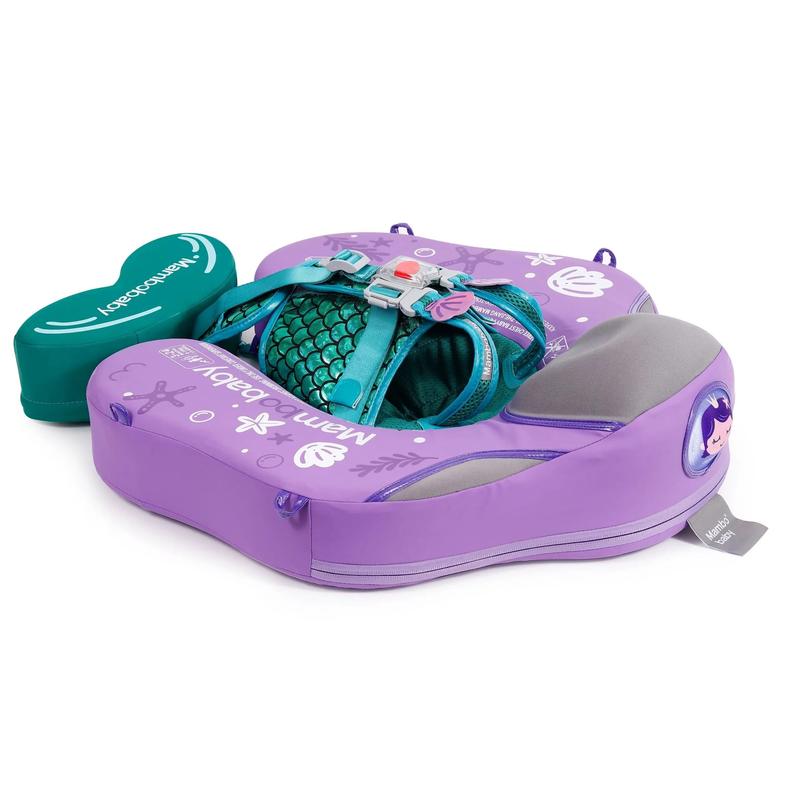 Mambobaby Float With Canopy and Tail Purple Mermaid