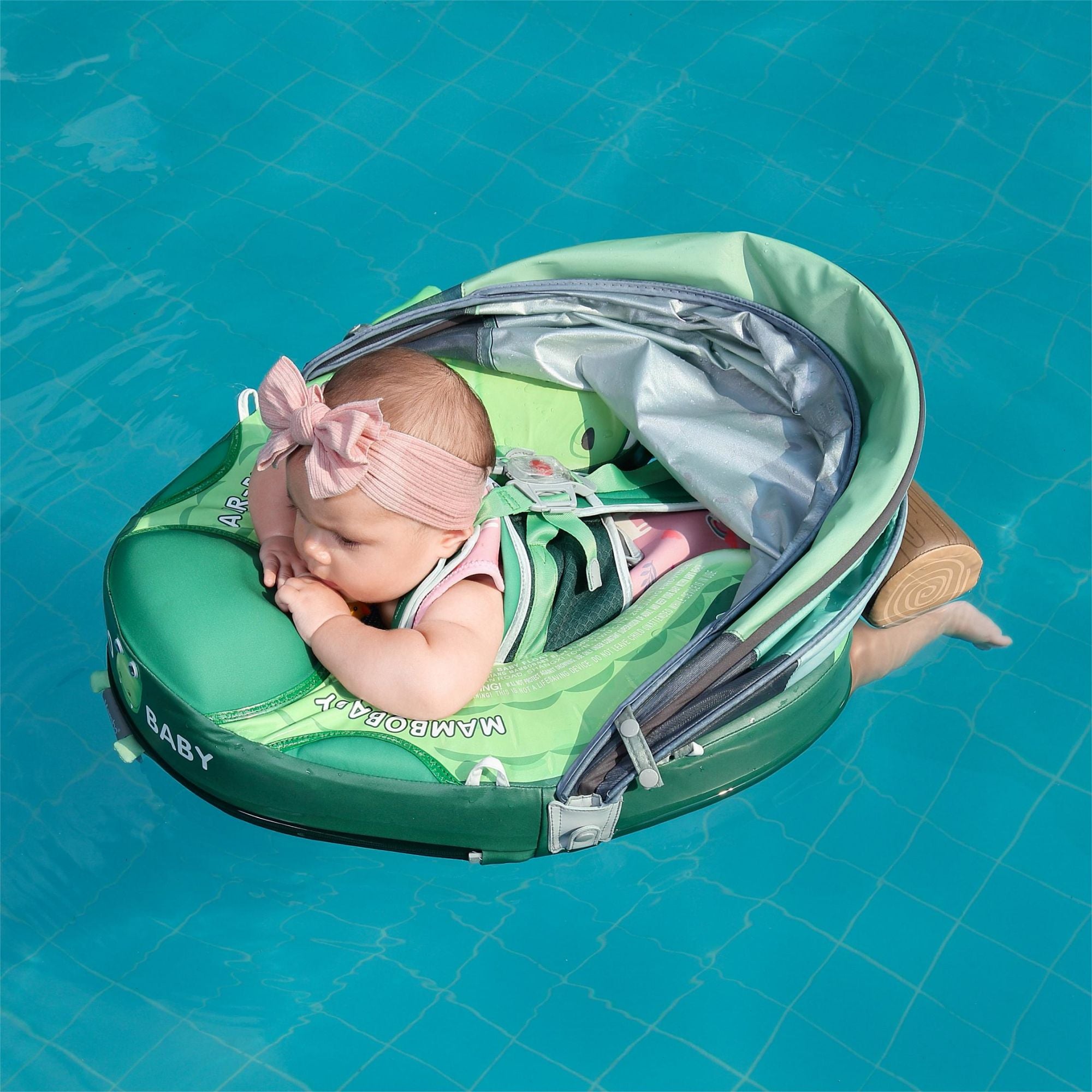 Mambobaby Float with Canopy and Tail Crocodile