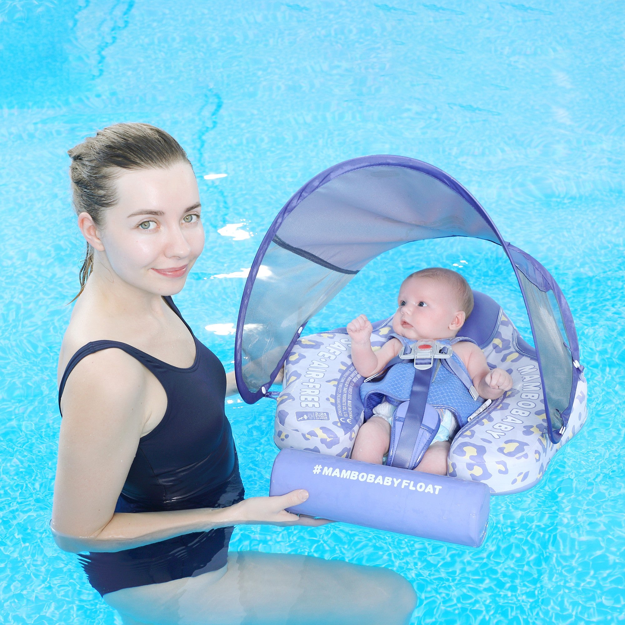 Mambobaby Float with Canopy and Tail Leopard