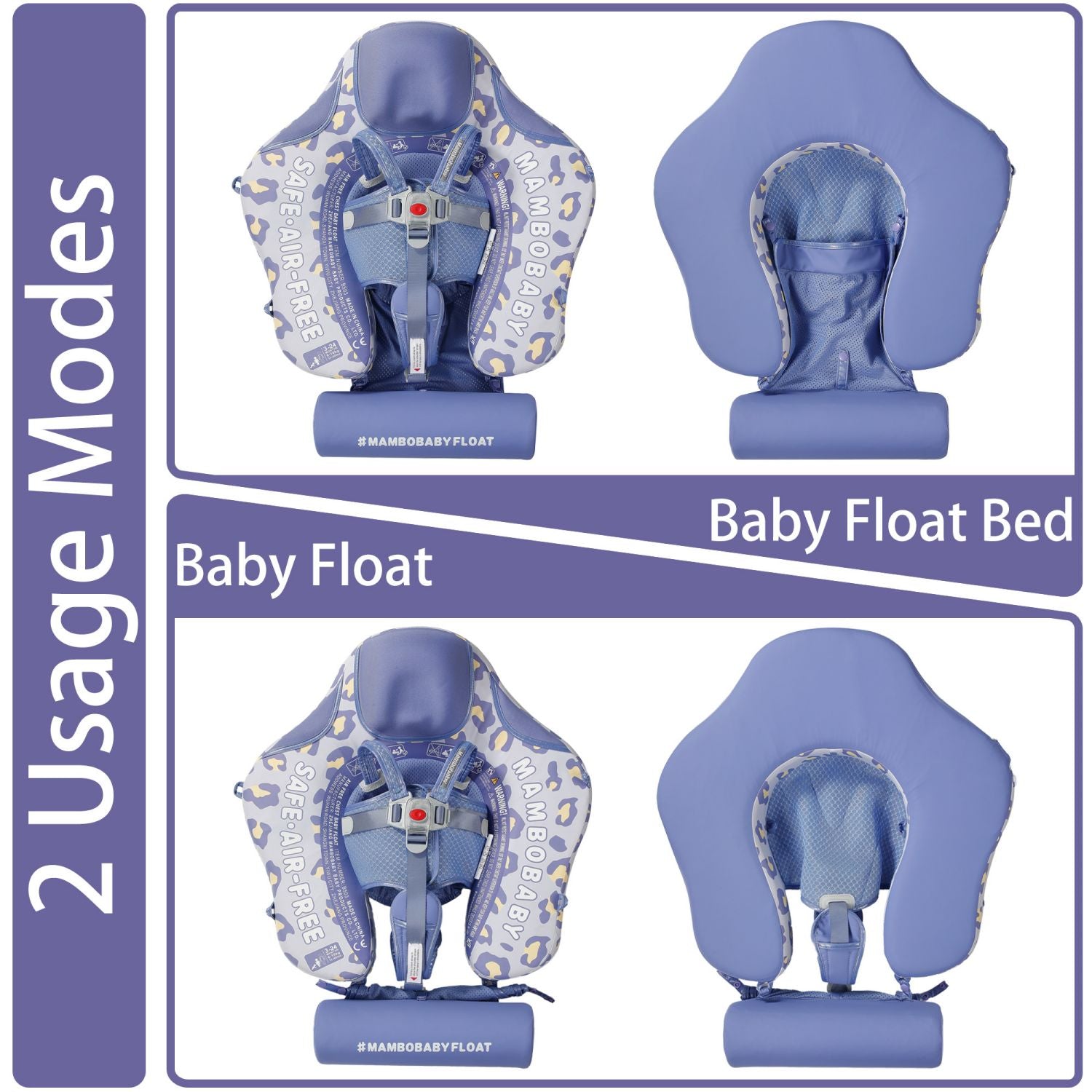 Mambobaby Float with Canopy and Tail Leopard