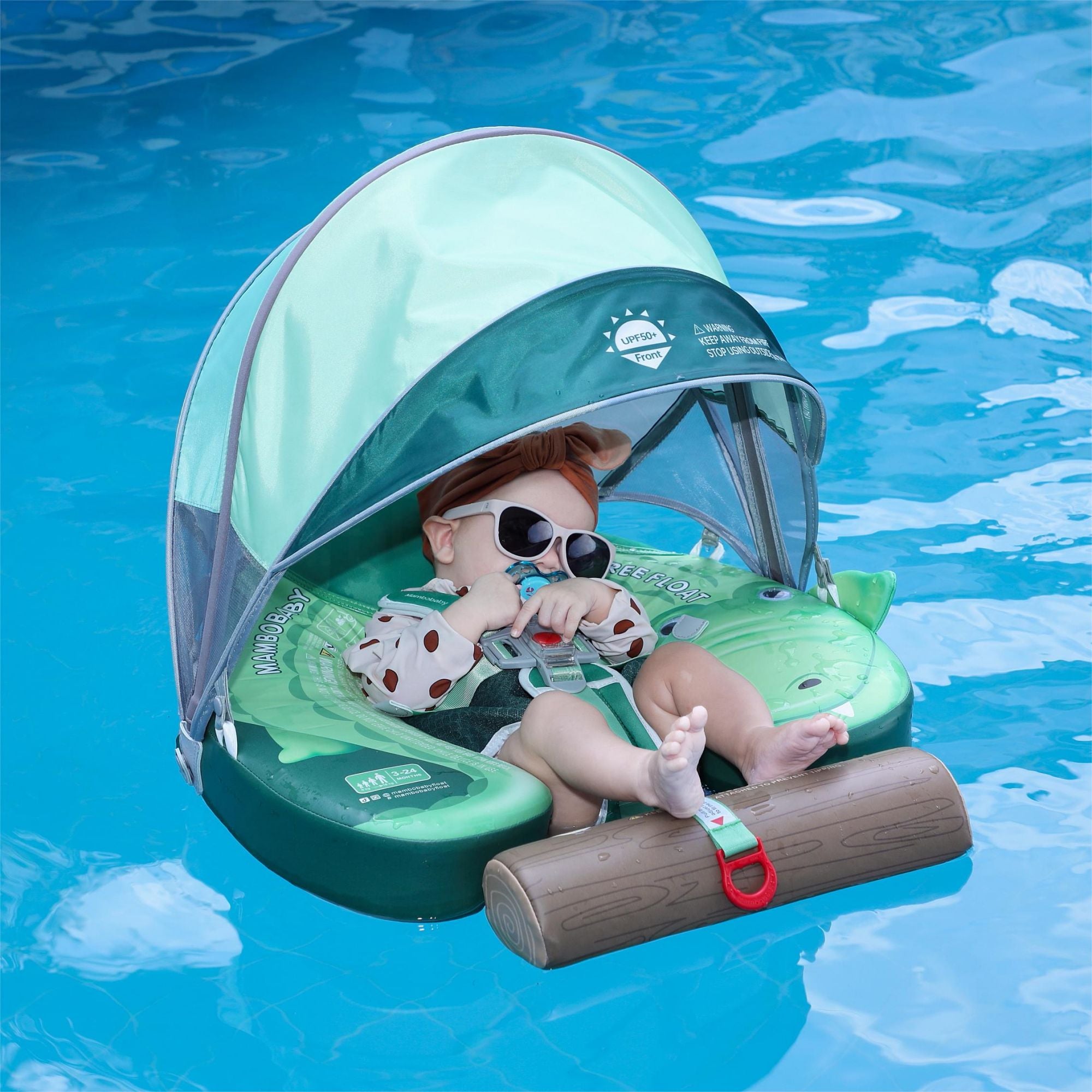 Mambobaby Float with Canopy and Tail Crocodile