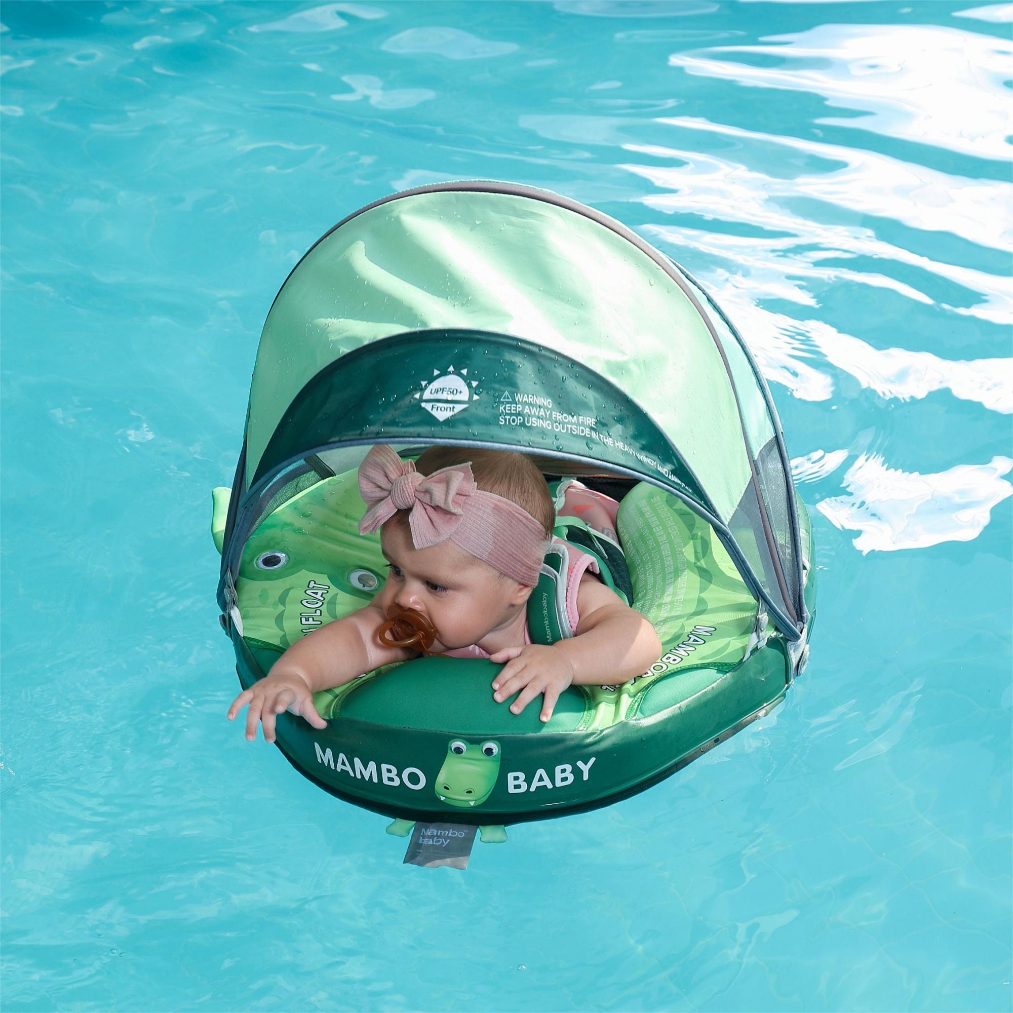 Mambobaby Float with Canopy and Tail Crocodile