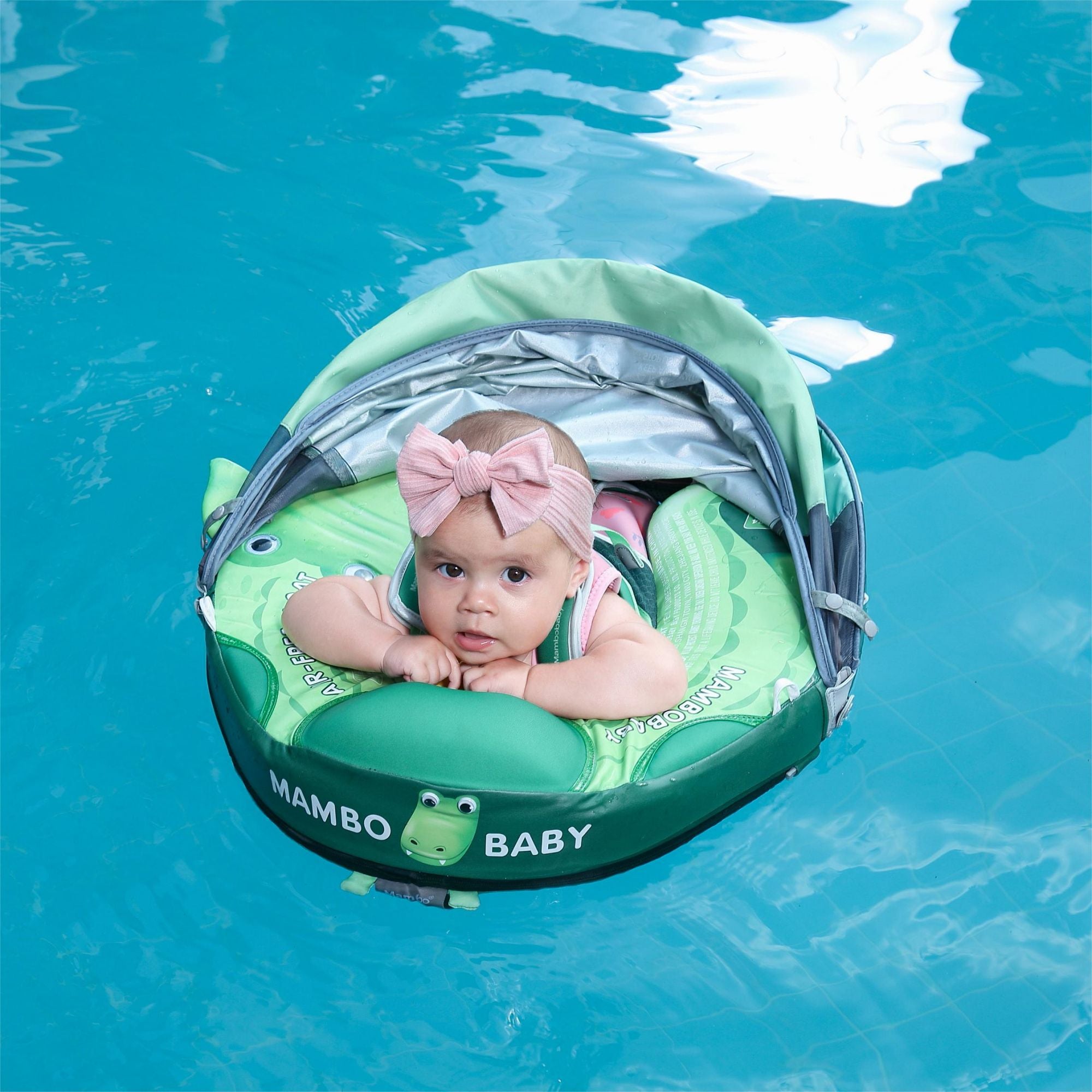 Mambobaby Float with Canopy and Tail Crocodile