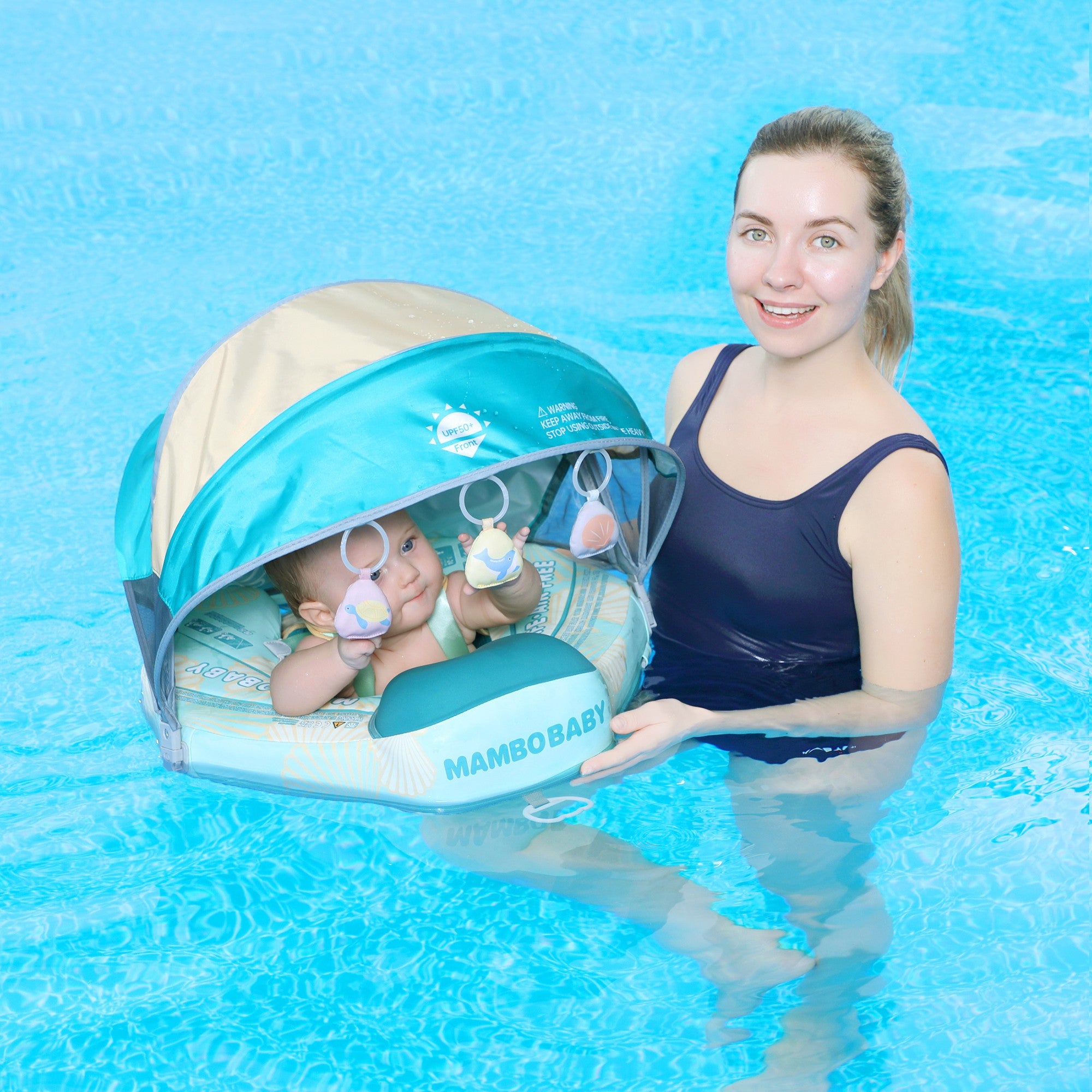 Mambobaby Float with Canopy and Tail Seashell