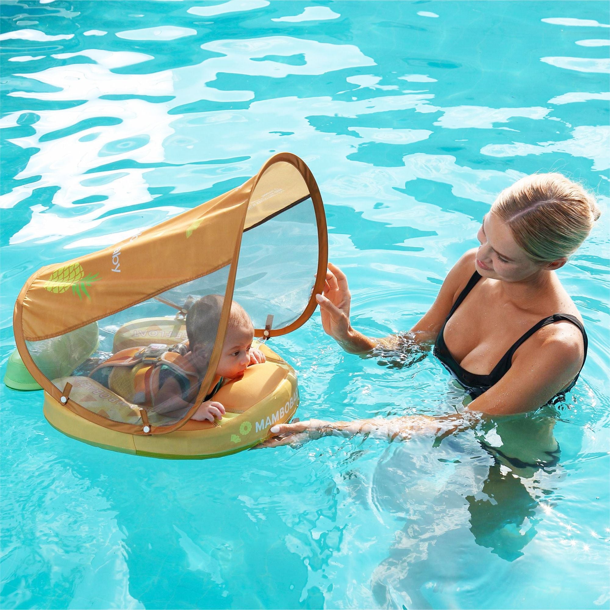 Mambobaby Float with Canopy and Tail Pineapple