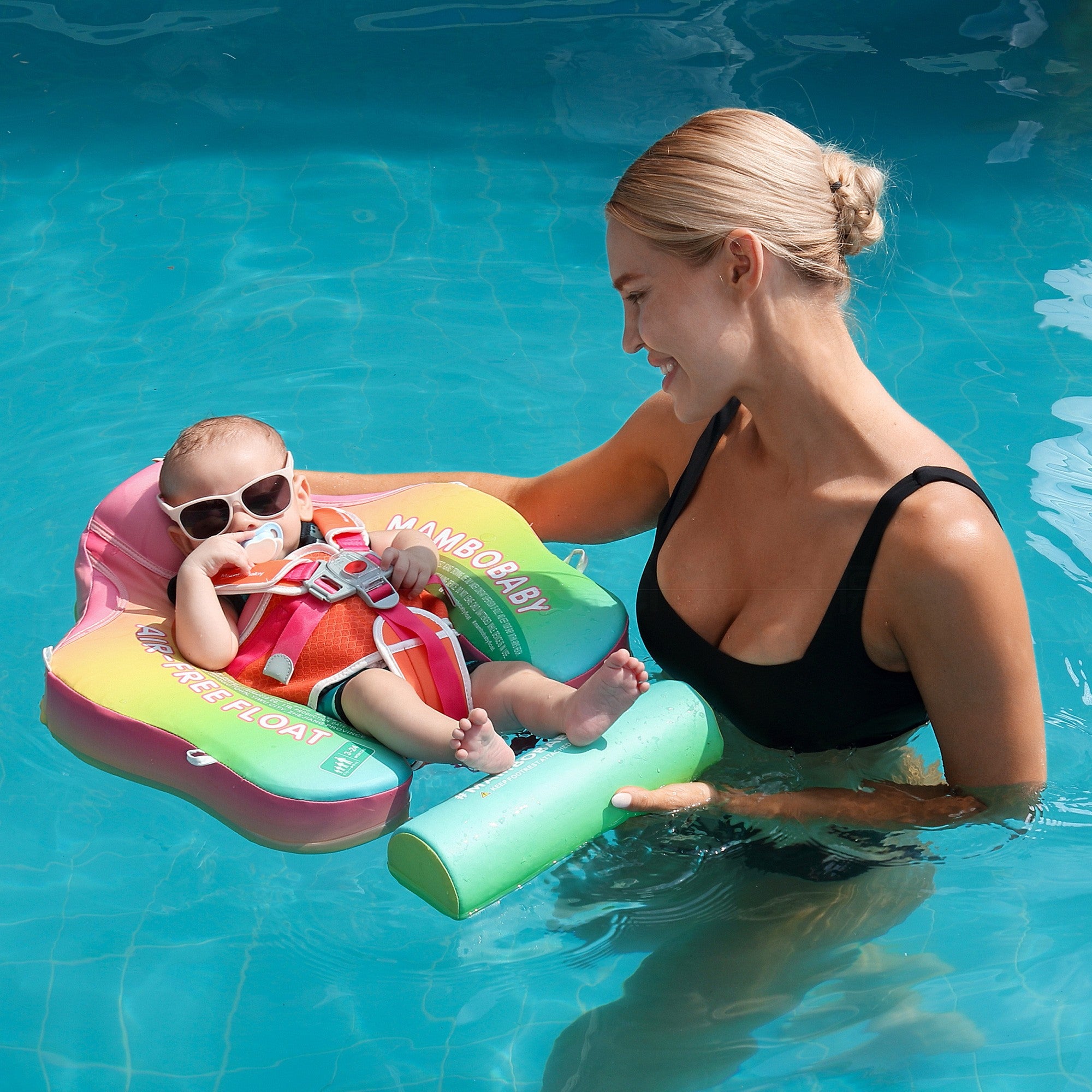 Mambobaby Float with Canopy and Tail Rainbow