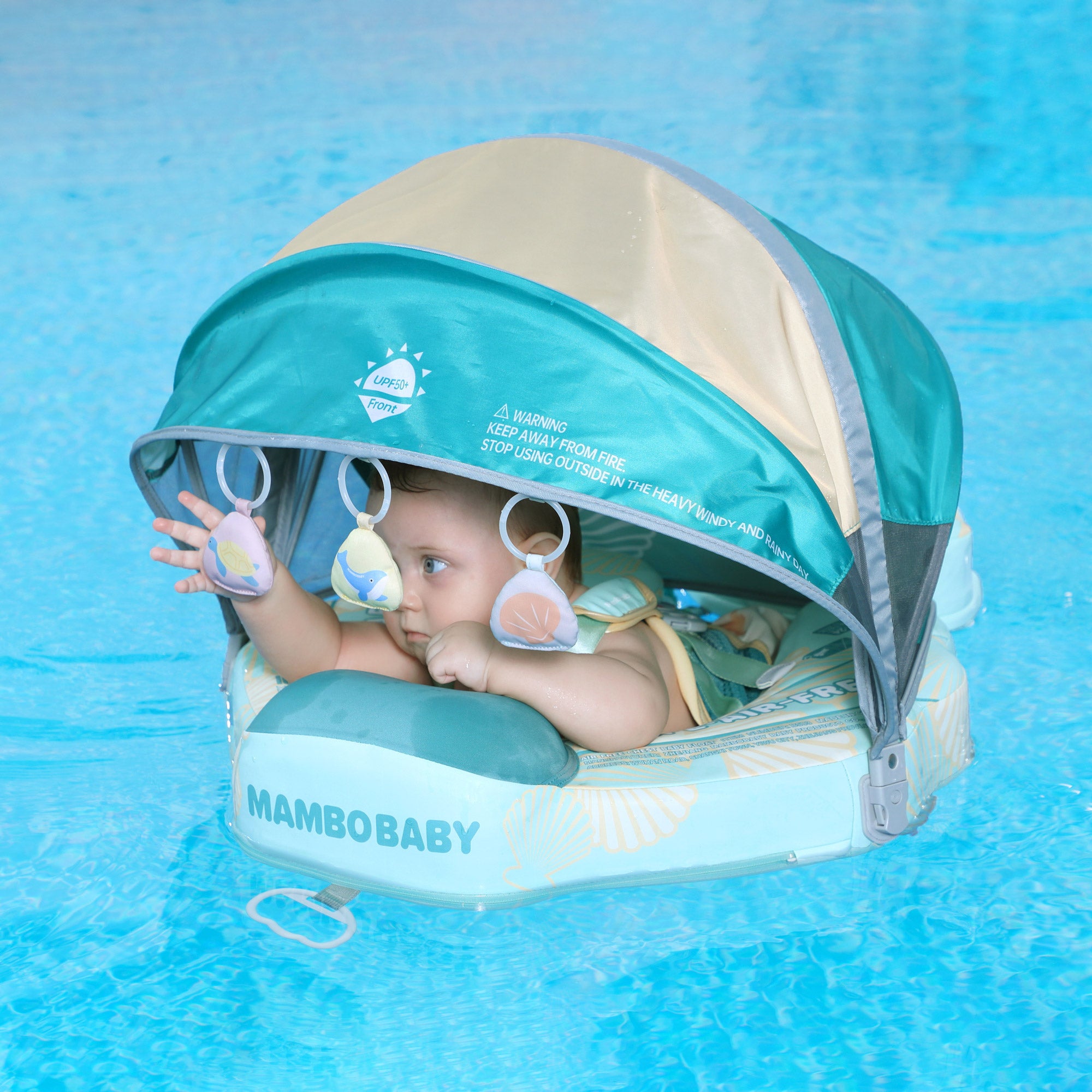 Mambobaby Float with Canopy and Tail Seashell