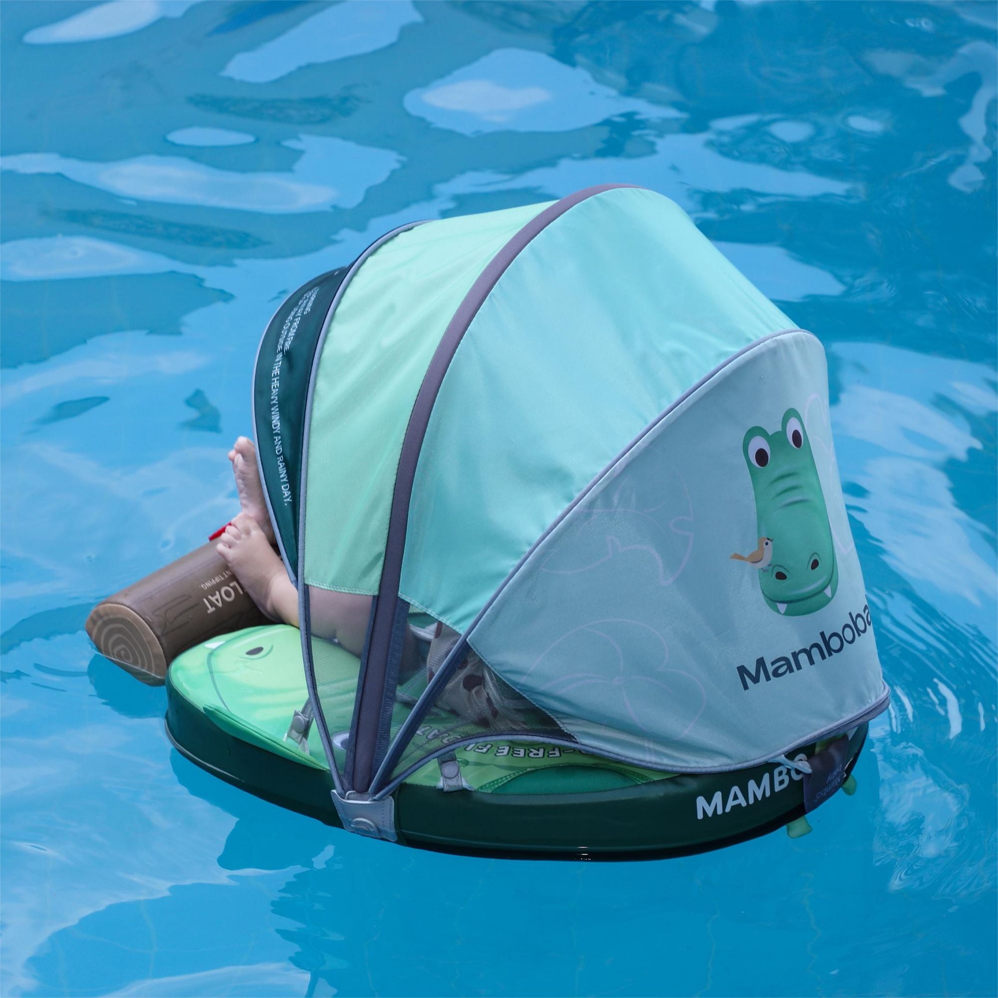 Mambobaby Float with Canopy and Tail Crocodile