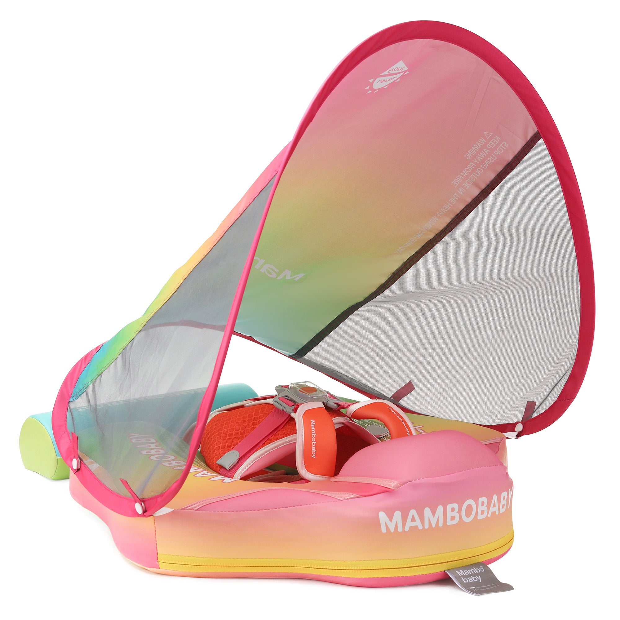 Mambobaby Float with Canopy and Tail Rainbow