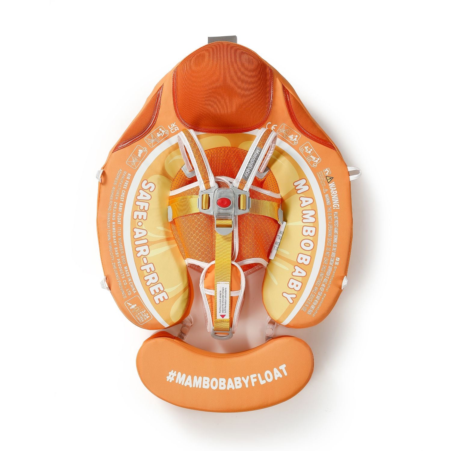 Mambobaby Float with Canopy and Tail Orange