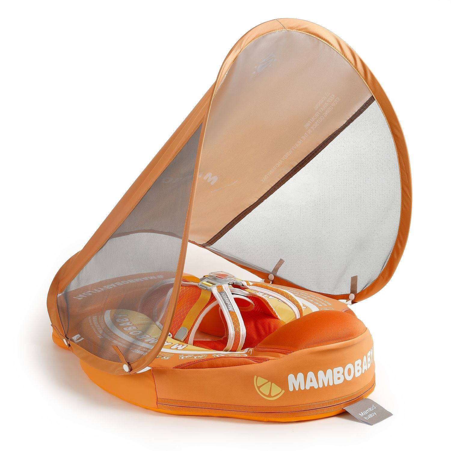 Mambobaby Float with Canopy and Tail Orange