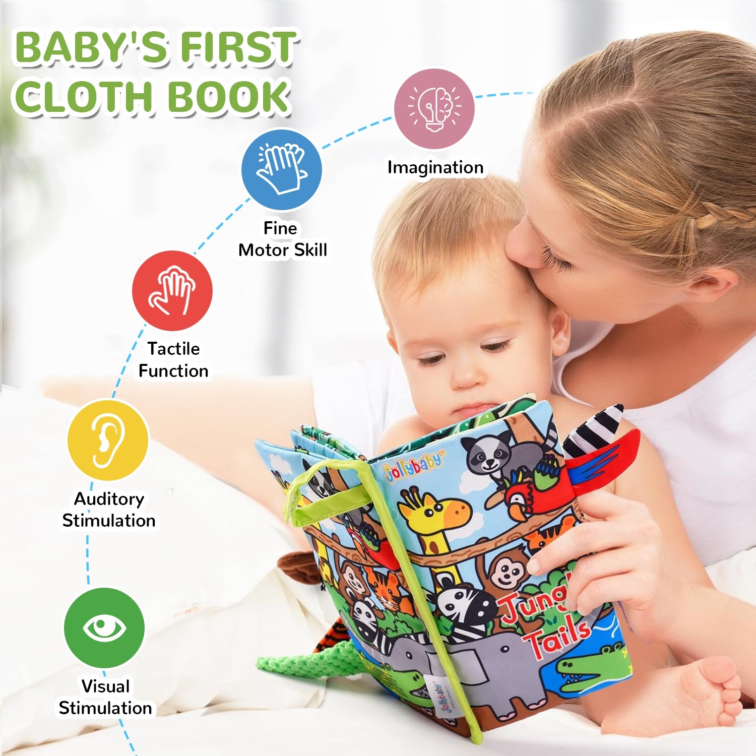 Tail Friends™ Sensory Cloth Book - Jungle