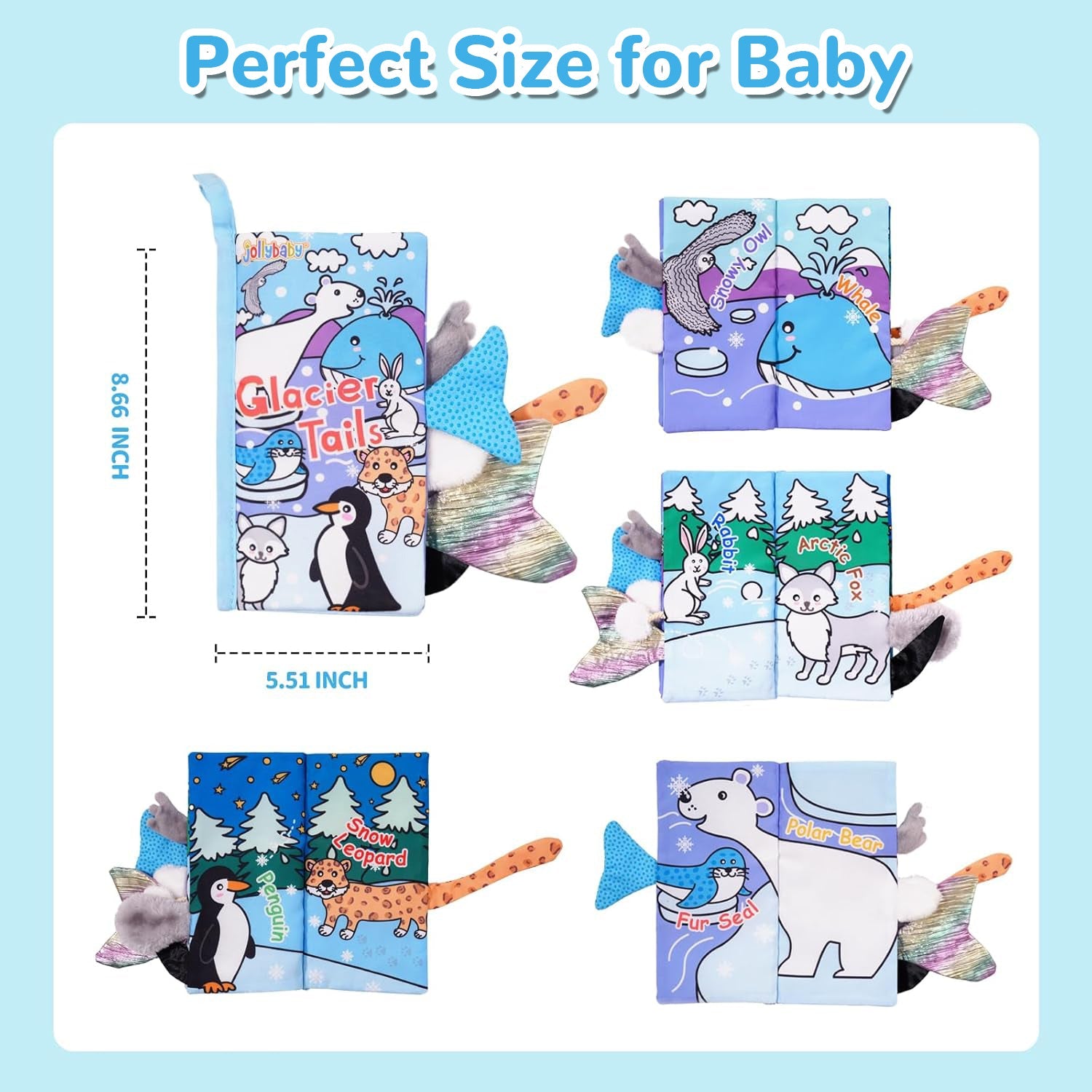Tail Friends™ Sensory Cloth Book - Glacier