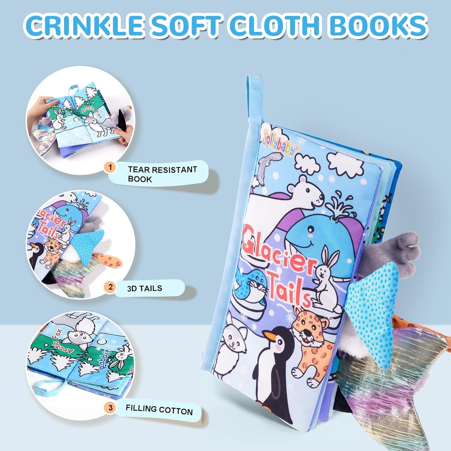 Tail Friends™ Sensory Cloth Book - Glacier