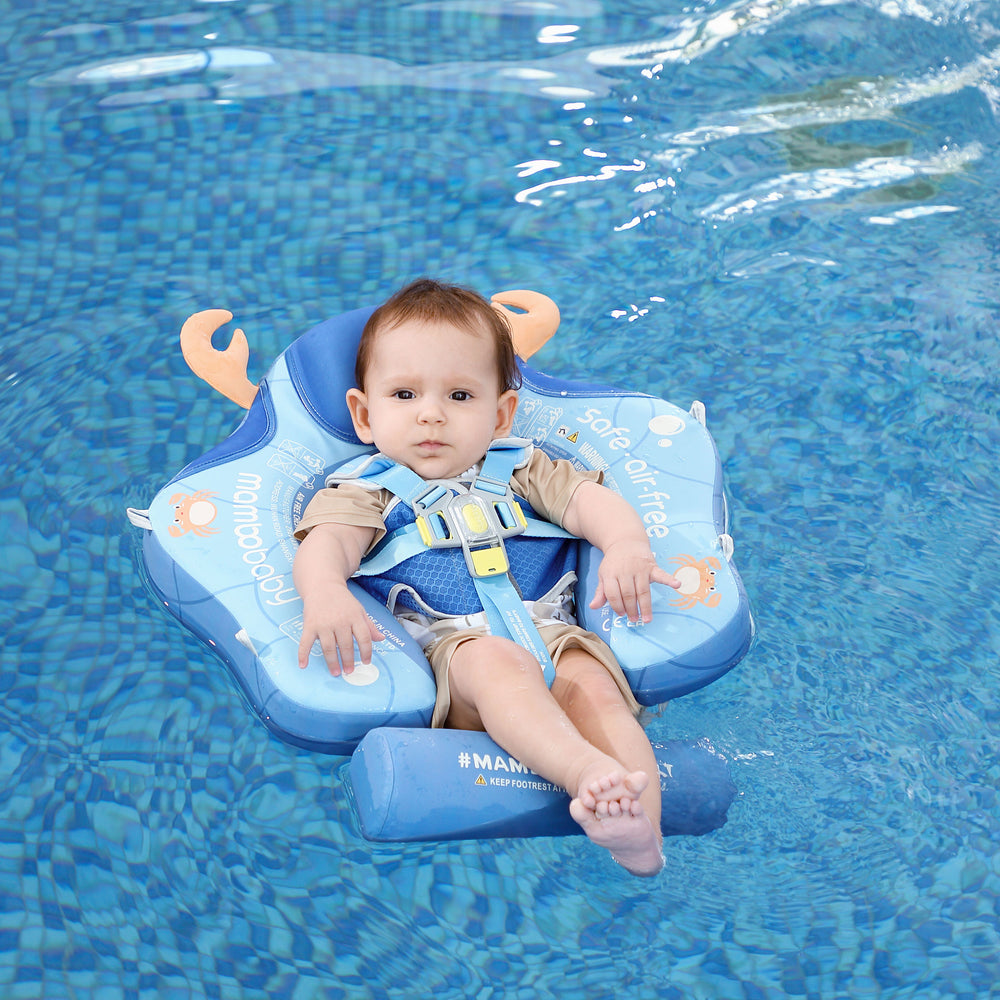 Mambobaby Float with Canopy and Tail Crab 2025, Available in Blue or Orange
