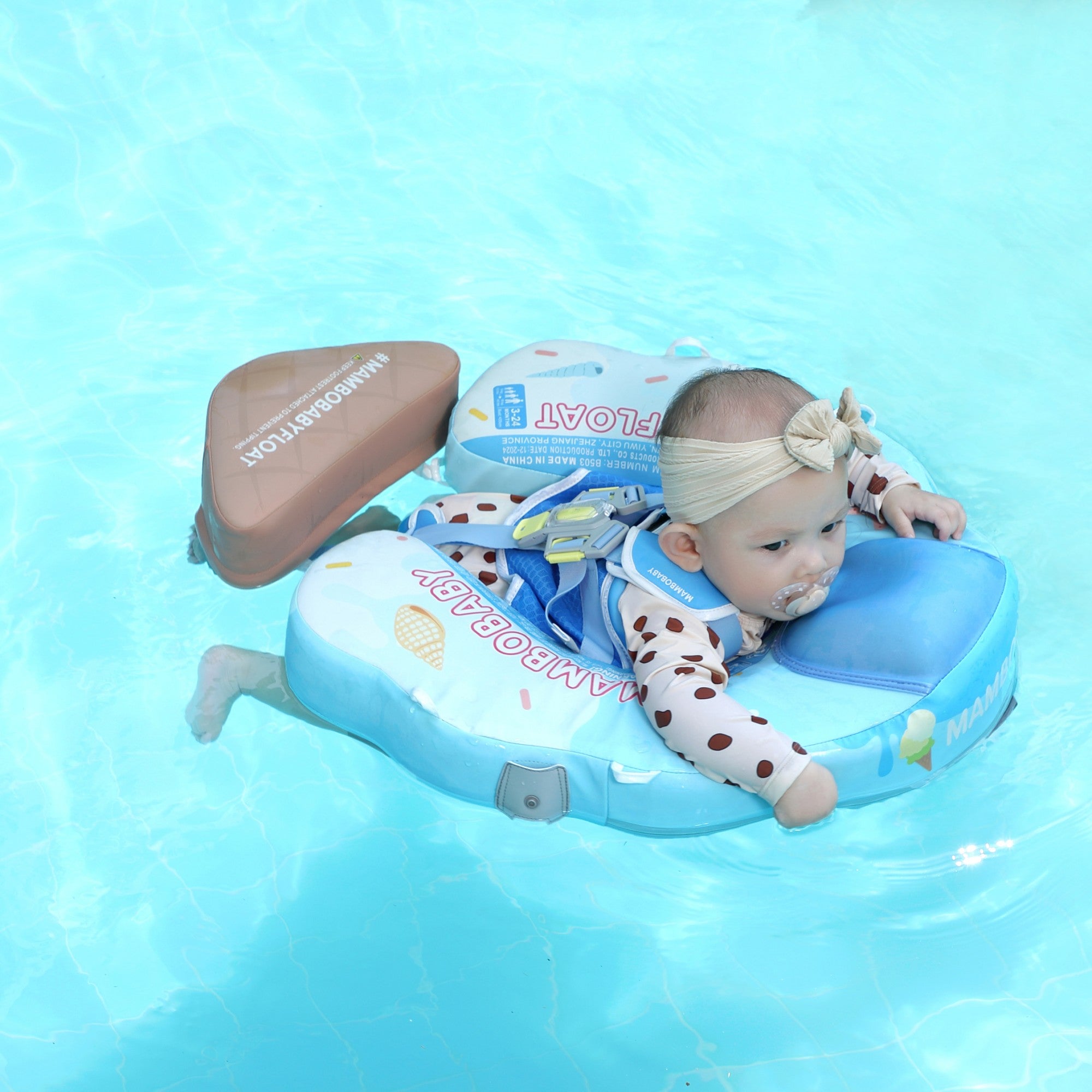 Mambobaby Schwimmring mit Baldachin und Schwanz Ice Cream