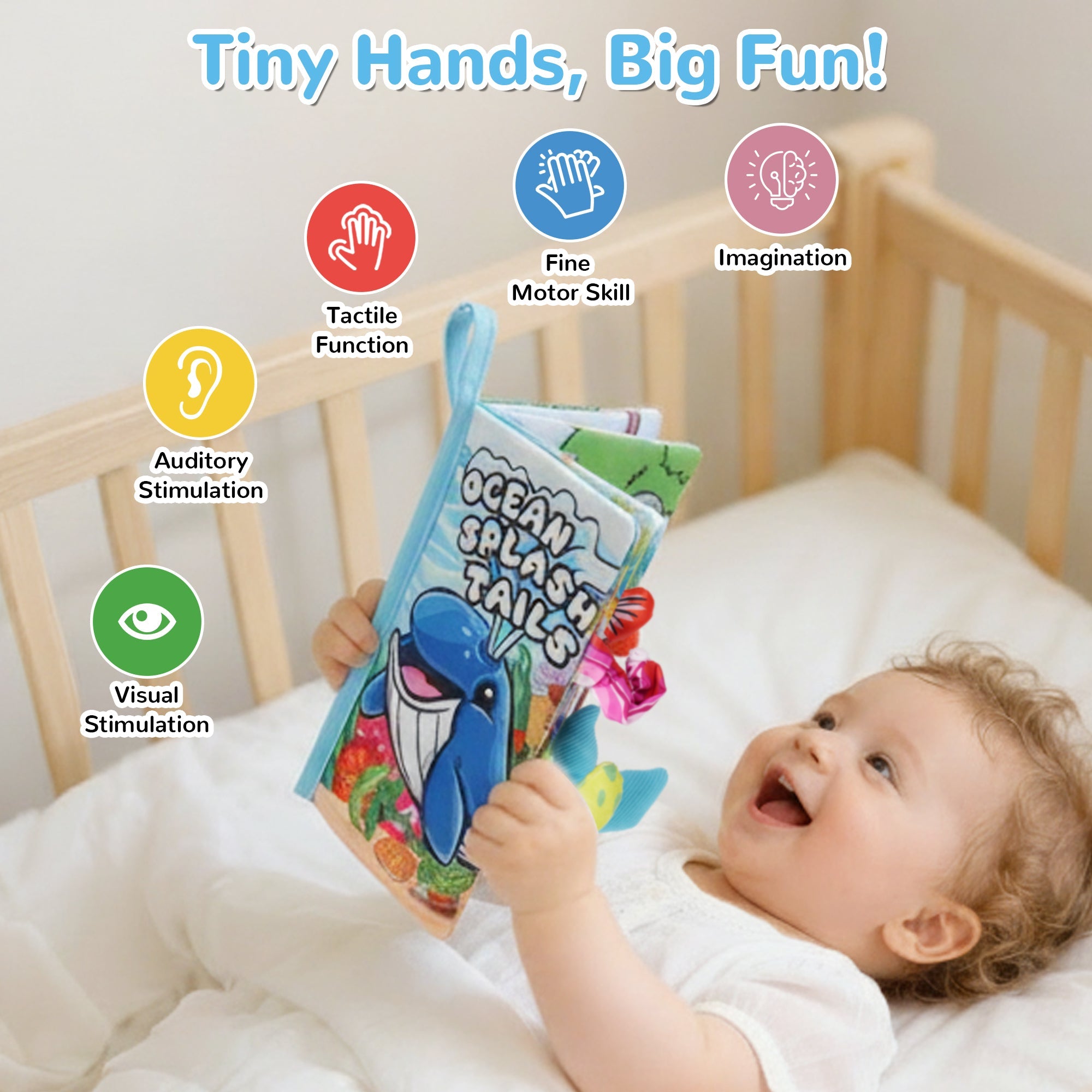 Tail Friends™ Sensory Cloth Book - Animal & Ocean